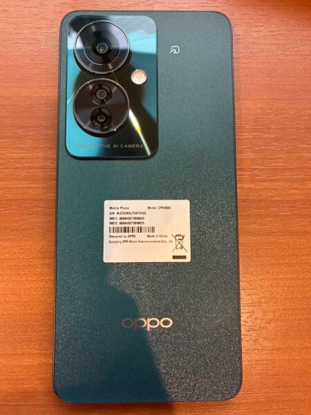 【SIMフリー版 ノンキャリア】OPPO Reno11 A CPH2603