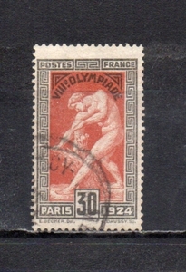 207326 France 1924 year modern times Olympic Paris convention 30c used 