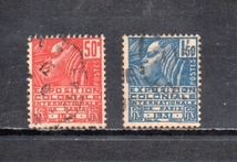 207240 フランス 1930年 国際植民地博覧会 10月発行分 2種完揃 使用済_画像1
