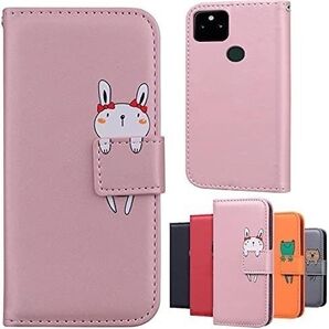 Google Pixel 5a 5G 手帳ケース スマホケース うさぎ ピンク