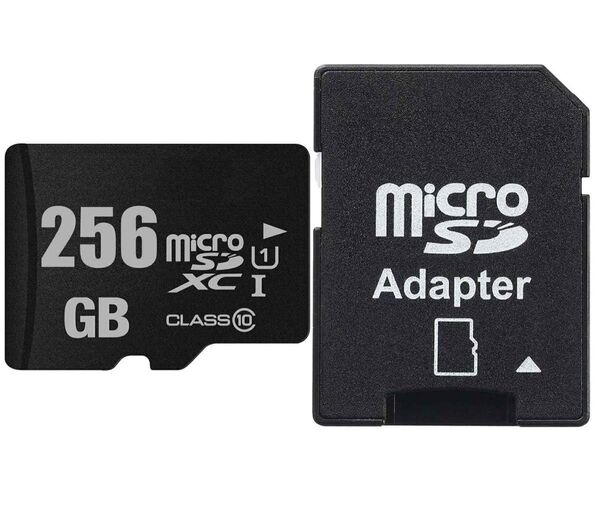【新品・未使用】256GB microSDカードTF マイクロSDアダプター付き