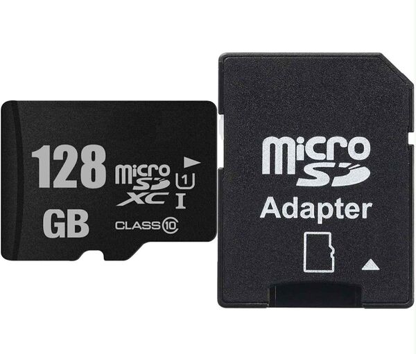 【新品・未使用】128GB microSDカードTF マイクロSDアダプター付き