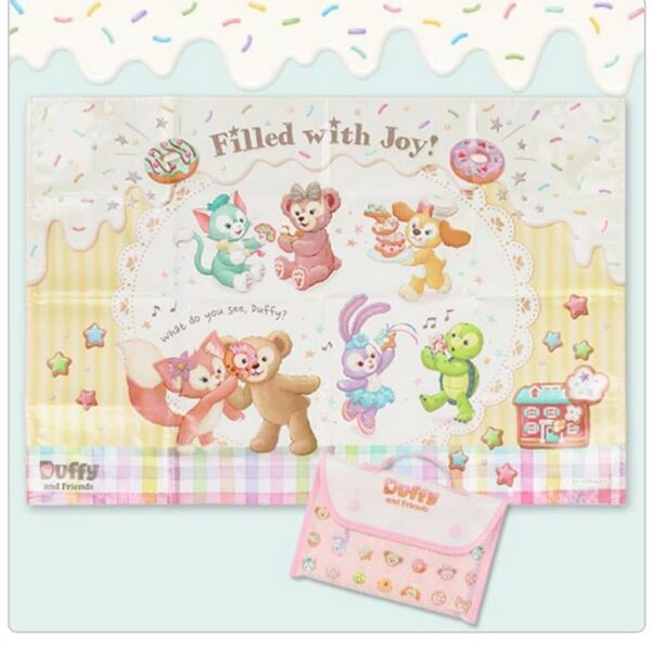 ディズニーシー ダッフィー &フレンズ フィルド・ウィズ・ジョイ! カラフルハピネス 20周年 レジャーシート