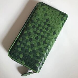 限定商品 イタリア 希少ラムスキン本革編み込み 長財布 羊革 ハンドメイド