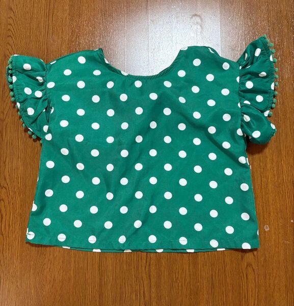 【ママラク 120cm】 半袖Tシャツ トップス 水玉 子供服 キッズ mamaraku バースデイ