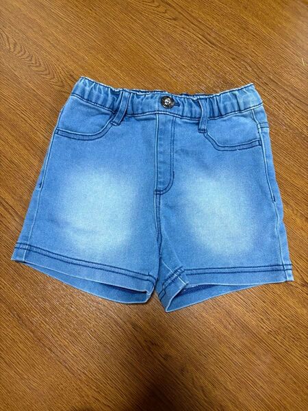 【Smiley love 130cm】 ショートパンツ デニムショートパンツ キッズ ショーパン 子供服