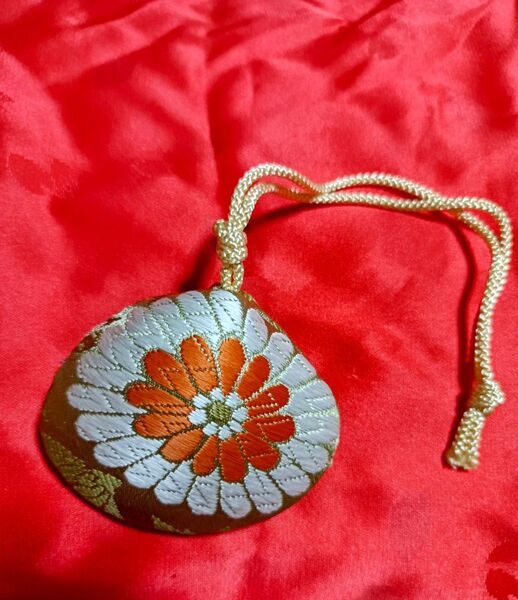 【和柄貝細工】ハンドメイド★はまぐりの縁起物