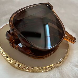 新品・未使用 折りたたみ サングラス ダークブラウン