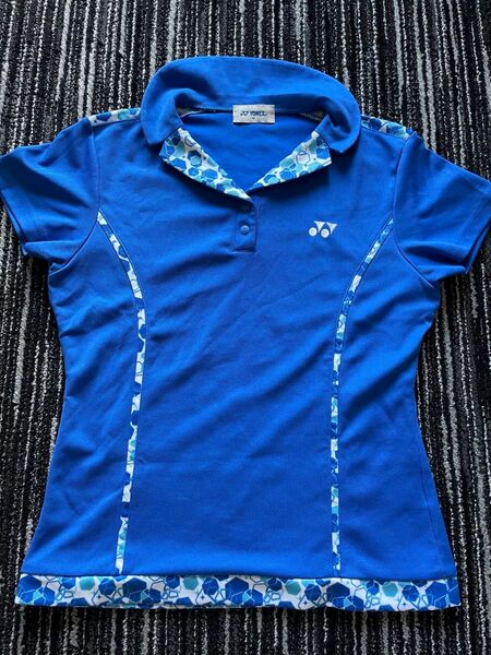 ヨネックス ポロシャツ バドミントン テニス ウェア 青 Mサイズ Tシャツ YONEX M 半袖
