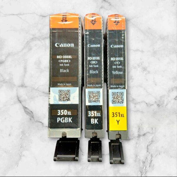Canon BCI-351XL 350XL インクカートリッジ 3本セット BCI-350XLPGBK BCI-351XLY