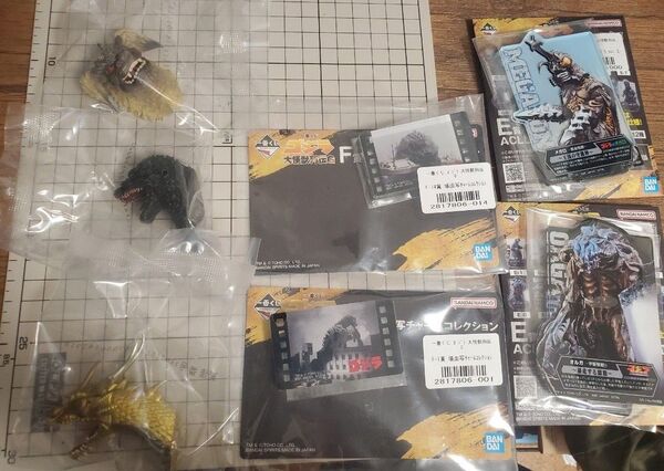 一番くじ ゴジラ 大怪獣列伝G モンスターヘッドマグネット セット