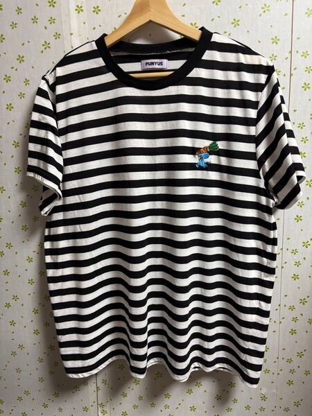 USED プニュズ サイズ4 ボーダー 半袖Tシャツ いただきマウス ニンジン ボーダー Tシャツ 半袖 半袖Tシャツ