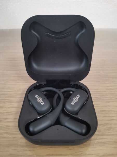 ⑤OpenFit Shokz T910 骨伝導イヤホン 中古品 ショックス ワイヤレスイヤホン ブラック