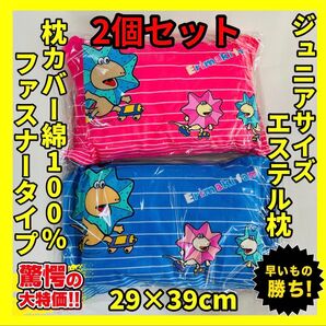 2個セット☆ジュニア枕☆29×39cm☆エリマキファミリー