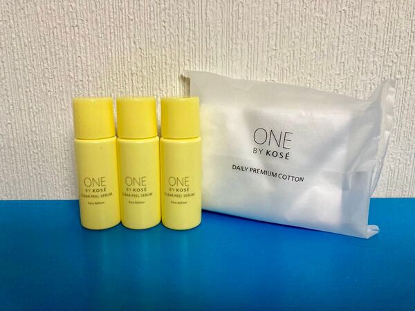 ワンバイコーセー ONE BY KOSE クリアピール セラム ふきとり美容液 9ml 3個セット コットン付き