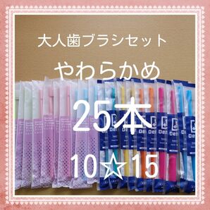 【158】歯科専売 大人歯ブラシ やわらかめ25本