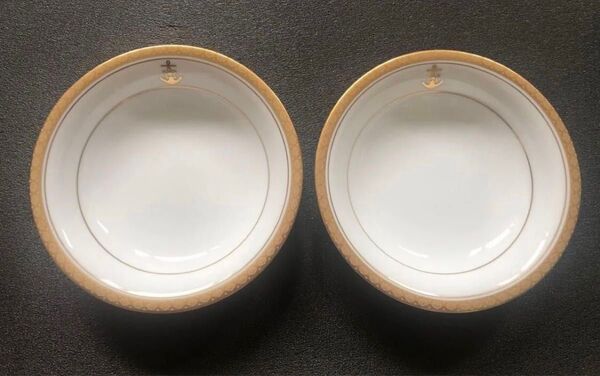 海上自衛隊 Noritake 金縁小皿2枚セット