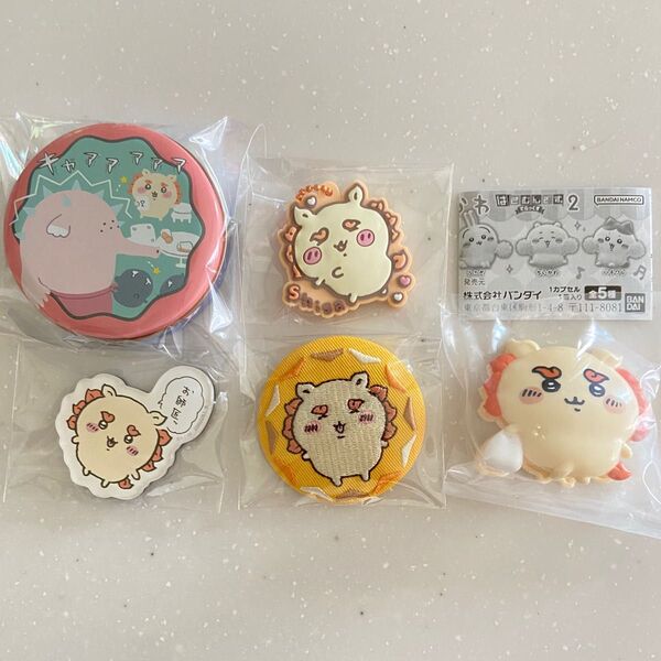 ちいかわ シーサー はさむんです 刺繍缶バッジ ラバマスグミ プチキャン