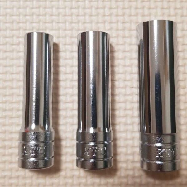 KTC 9.5 3/8 ディープソケット 3点 工具セット 未使用