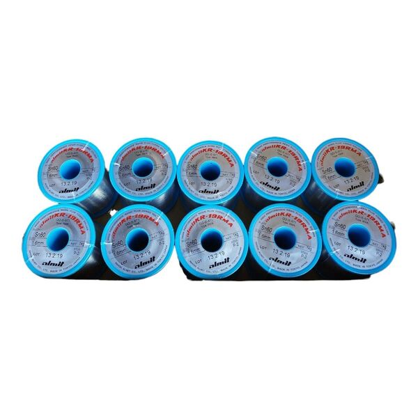 日本アルミット 鉛入りやに入りはんだ KR-19 RMA 1.6mm 1kg 10個セット