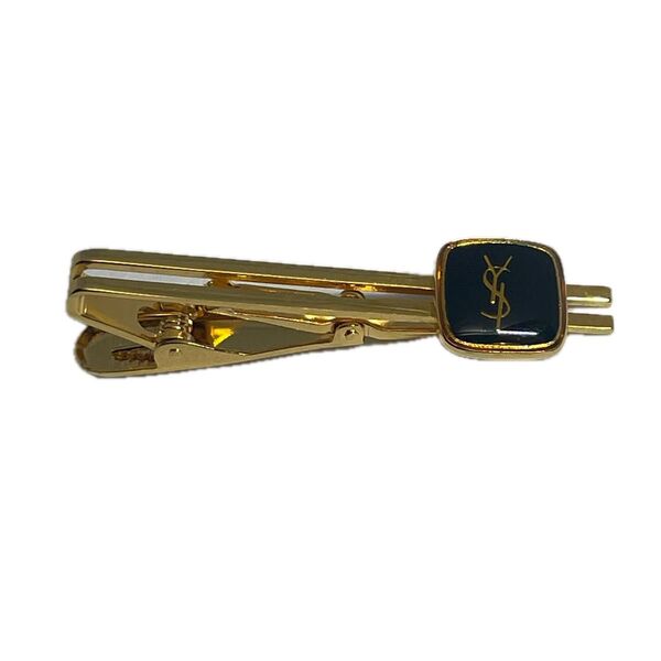 美品 Yves Saint Laurent イヴ・サンローラン ネクタイピン ゴールド YSLロゴ