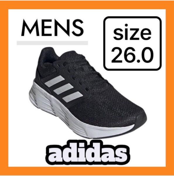 adidas メンズ スニーカー ランニングシューズ アディダス 26cm 靴 スポーツ ランニング ランシュー 黒