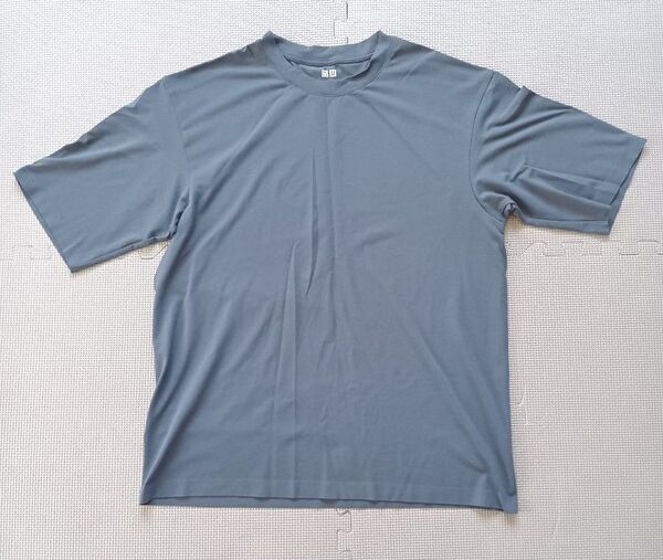 ユニクロU ドライEXクルーネックTシャツ 07グレー L サイズ