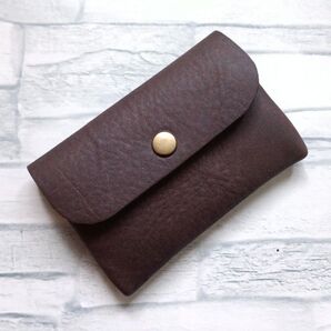 ハンドメイド レザー コインケース 小銭入れ フラップポーチ 財布