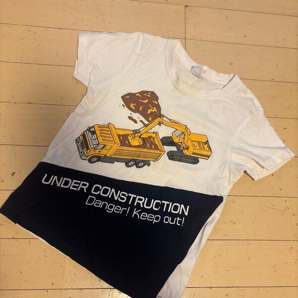 【キッズ】半袖 Tシャツ ショベルカー ダンプカー 110cm 子供服 男の子