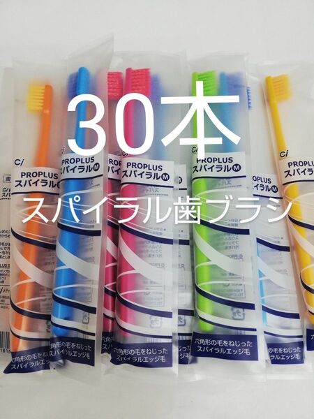 30本 歯科医院用 Ciプロプラススパイラル歯ブラシ日本製ふつう(