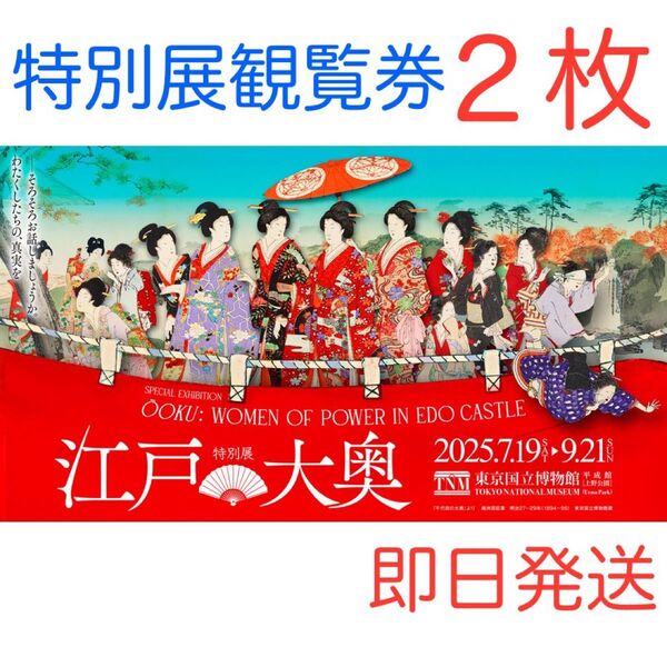 東京国立博物館 特別展観覧券 2枚 江戸大奥展 運慶展 2025年12月21日まで