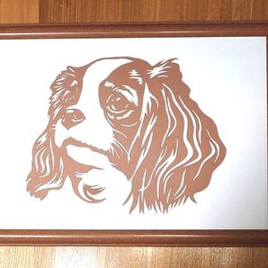 切り絵 キャバリアちゃん