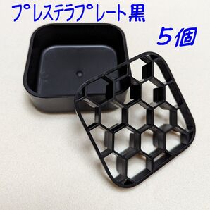 プレステラプレート黒5個プラ鉢スリット鉢多肉植物R3LABO/UKEZARA