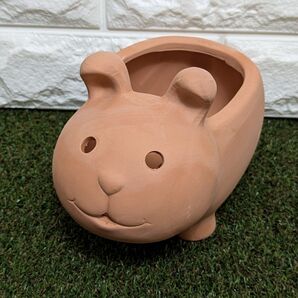 【うさぎ:L】 テラコッタ アニマルポットプランター多肉植物プラ鉢プレステラ
