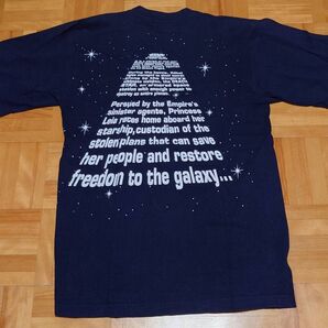 STARWARS スターウォーズ エピソード4 オープニングロール 字幕 映画 Tシャツ ブラック 半袖 Lサイズ