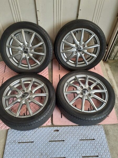 マルカ15インチアルミホイールタイヤ4本セット165/55r15 送料込み