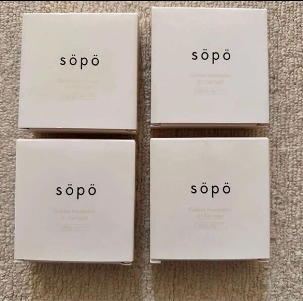sopo ソポ クッションファンデーション 01 フェアライト 15g×4個 SPF40 PA+++ ファンデーション セミマット