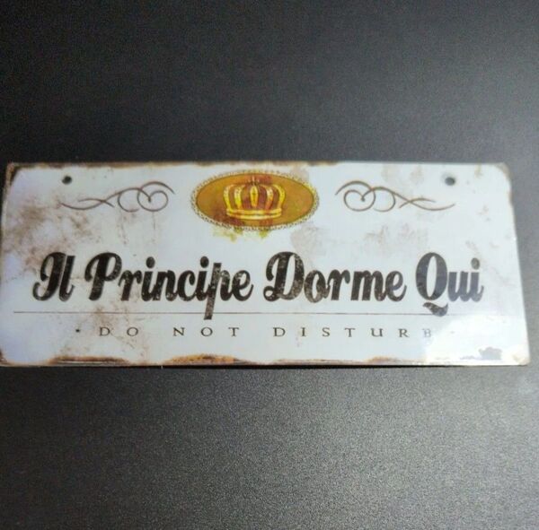 イタリアプレート レトロ看板 イタリア看板 イタリア雑貨 ヴィンテージ看板