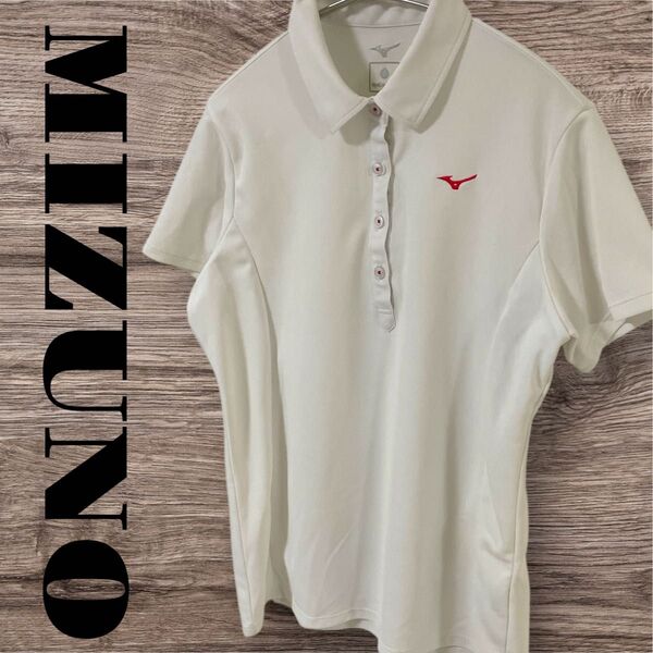 MIZUNO ミズノ ポロシャツ Tシャツ トップス 半袖 ゴルフシャツ レディース XL LL ホワイト 白
