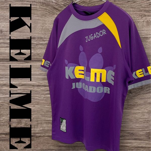 KELME ケルメ Tシャツ トップス カットソー 半袖 スポーツウェア プリントTシャツ メンズ S 紫 パープル