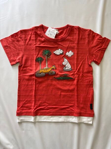 新品クレードスコープkladskap MOOMIN/ジャングル刺しゅう半袖Tシャツ 120