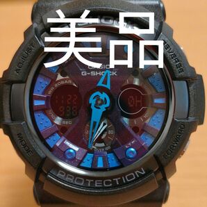 美品 CASIO G-SHOCK GA-200SH-2AJF メタリックカラーシリーズ新品電池交換済み。動作確認異常無し。