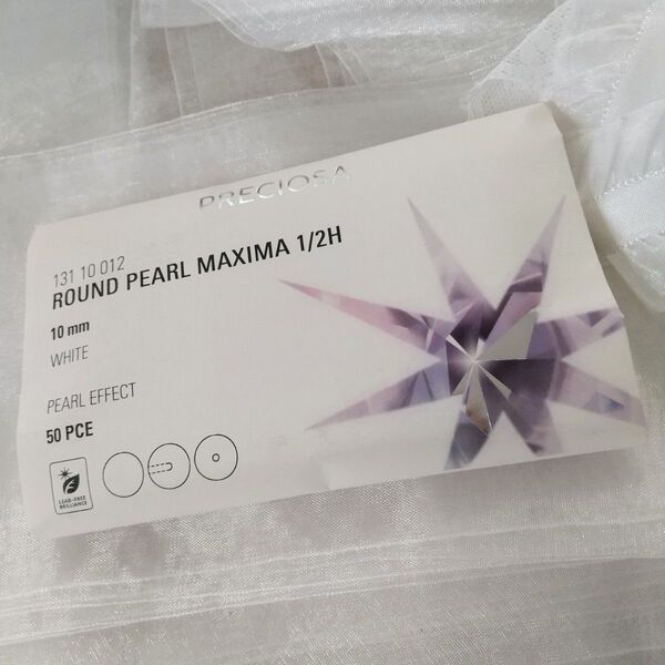 *プレシオサ*パール*片穴*ホワイト*10㎜*未開封*