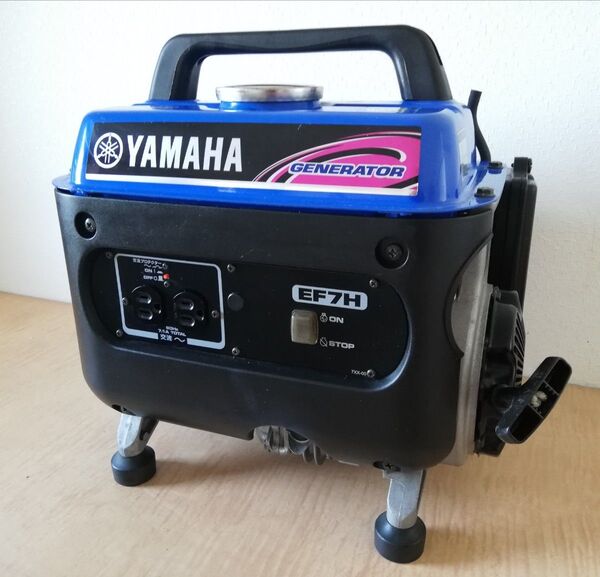 【キャブレター清掃済み、オイル交換済み】YAMAHA EF7H ポータブル発電機 10L ガソリンタンク付属