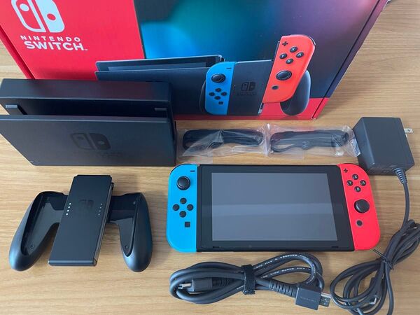 【中古】Nintendo Switch Joy-Con (L)ネオンブルー/(R)ネオンレッド 新モデル