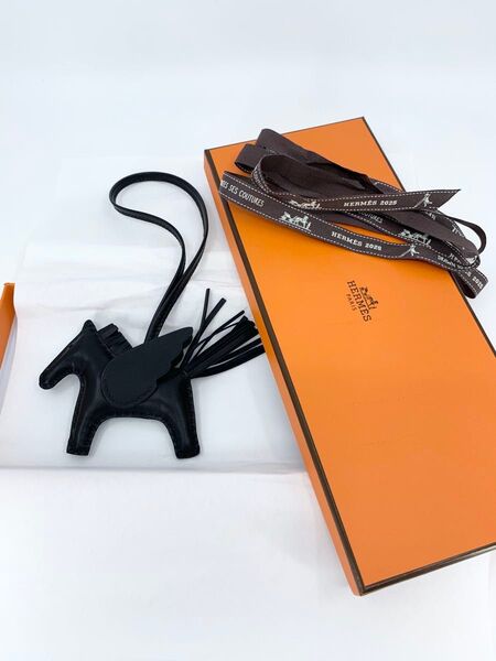HERMES エルメス ロデオ ペガサス チャーム ブラック ソーブラック K刻 PM バッグチャーム アクセサリー