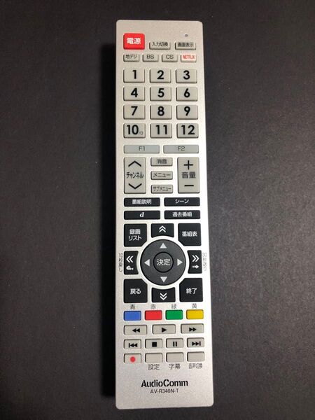AudioComm 東芝 TOSHIBA レグザ リモコン AV-R340N-T 蓋なし(6066)