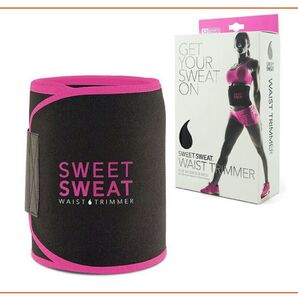 Sweet Sweat(スイートスウェット) ウエストトリマー 発汗ベルト シェイプアップ 脂肪燃焼 ピンク 【Lサイズ】