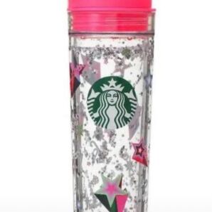 スターバックス ウォーターインタンブラースター ピンク 星柄 キラキラ ホリデー 容量473ml 新品未使用品 クーポン利用可能