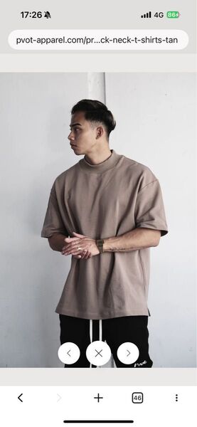 PVOT モックネッククルーネックTシャツ Mサイズ